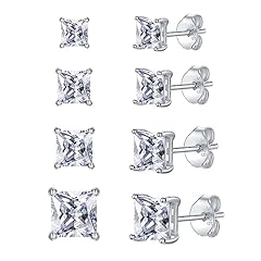 Silver stud earrings for sale  Delivered anywhere in UK