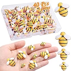 CCOZN 40 Pieces Tiny Resin Bees,Tiny Resin Garden Bumblebees for sale  Delivered anywhere in USA 