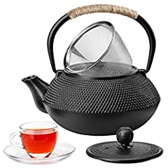 VonShef Cast Iron Teapot Tetsubin Japanese Style Black for sale  Delivered anywhere in UK