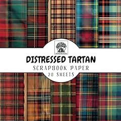 Distressed tartan scrapbook for sale  Delivered anywhere in UK