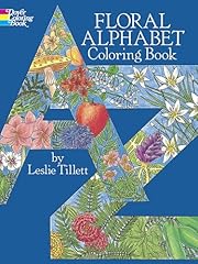 Floral alphabet colouring for sale  Delivered anywhere in UK