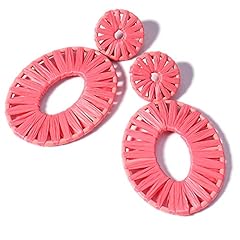 Statement raffia earrings for sale  Delivered anywhere in USA 