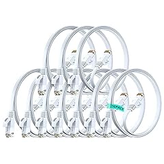 Maximm Cat 6 Ethernet Cable 2 ft Flat Wire, Internet Network LAN Cable Cord with RJ-45 Connectors - 10 Pack (2 feet, White) for sale  Delivered anywhere in Canada