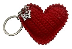 Cuore uncinetto portachiavi usato  Spedito ovunque in Italia 