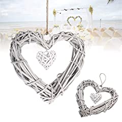 Wicker heart wreath for sale  Delivered anywhere in Ireland