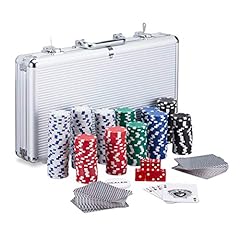 Relaxdays poker set usato  Spedito ovunque in Italia 