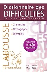 Dictionnaire difficultés lang d'occasion  Livré partout en France