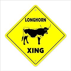 Longhorn crossing sign for sale  Delivered anywhere in USA 