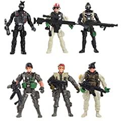 NUOBESTY Force Action Figures 6pcs Military Toy Soldiers Statues Playset Flexible Soldier Models Kids Plaything Random Type for sale  Delivered anywhere in Canada
