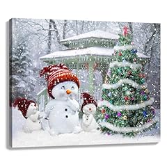 Christmas snowman canvas for sale  Delivered anywhere in USA 