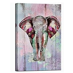 Used, sechars Elephant Painting Wall Art Vintage Tribal Elephant for sale  Delivered anywhere in Canada