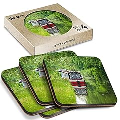 Square coasters canal for sale  Delivered anywhere in UK