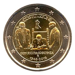 Moneta 2 Euro Italia 2018 Costituzione Italiana usato  Spedito ovunque in Italia 