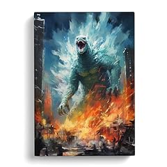 Godzilla impressionism art for sale  Delivered anywhere in UK