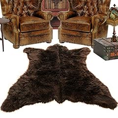 Fur accents brown for sale  Delivered anywhere in USA 
