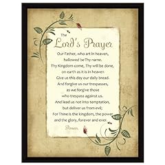 Lord's Prayer Wood Framed Plaque Inspiring Quote – for sale  Delivered anywhere in USA 