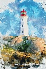Watercolor Lighthouse: Blank Lined Notebook, Journal for sale  Delivered anywhere in Canada
