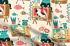 Spoonflower fabric midcentury for sale  Delivered anywhere in USA 