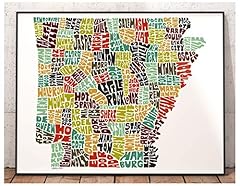 Arkansas map art for sale  Delivered anywhere in USA 