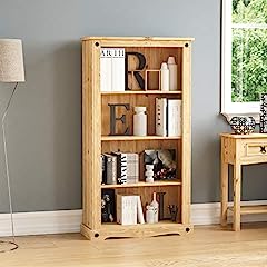 Vida Designs Corona Medium Bookcase Solid Distressed for sale  Delivered anywhere in UK