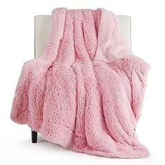 Bedsure pink faux for sale  Delivered anywhere in USA 
