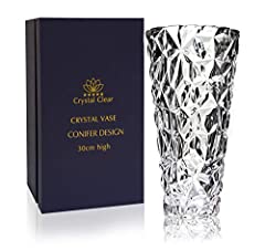 Crystal vase 30cm for sale  Delivered anywhere in UK