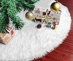per albero di Natale festa rotonda Coperta per albero di Natale Capodanno ToKinCen Tappeto per Albero di Natale in peluche 120 cm decorazione natalizia 
