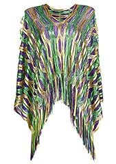 Mardi gras poncho for sale  Delivered anywhere in UK