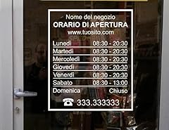 Orari apertura adesivo usato  Spedito ovunque in Italia 