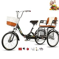 Used, Tricycle Adult Folding Bicycle Comfortable seat 3 Wheel for sale  Delivered anywhere in USA 