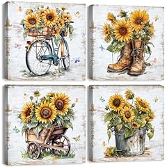 Rustic sunflower wall for sale  Delivered anywhere in USA 