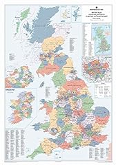 Wall map laminated for sale  Delivered anywhere in UK