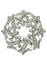 Crystal wreath brooch for sale  Delivered anywhere in USA 