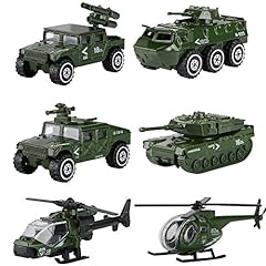Used, Hautton Diecast Police Cars Toy Vehicles, 6 Pack Alloy Metal Army Toys Model Cars Playset Police Patrol Jeep SWAT Truck Toy Cars for Age 3+ Kids Boys Toddlers -Green for sale  Delivered anywhere in Canada
