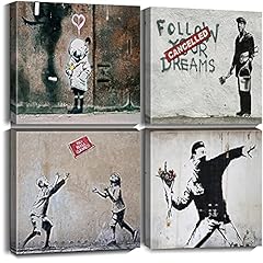 Cortolar banksy canvas for sale  Delivered anywhere in USA 