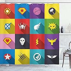 Ambesonne superhero shower for sale  Delivered anywhere in USA 