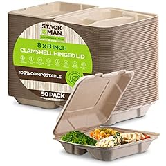 100 compostable clamshell for sale  Delivered anywhere in USA 