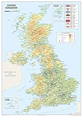 Detailed physical map for sale  Delivered anywhere in UK