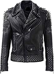 Spiked jacket black for sale  Delivered anywhere in UK