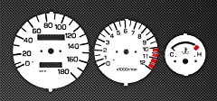 White speedometer tachometer for sale  Delivered anywhere in UK