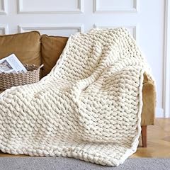 Beige chunky knit for sale  Delivered anywhere in USA 