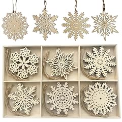 Pcs wooden snowflakes for sale  Delivered anywhere in USA 