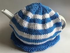 Blue white knitted for sale  Delivered anywhere in USA 