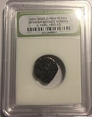 1400 ES - 1600 AD Spanish Bronze coin Pirate ERA Maravedis, used for sale  Delivered anywhere in USA 