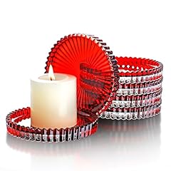 Red glass candle for sale  Delivered anywhere in USA 