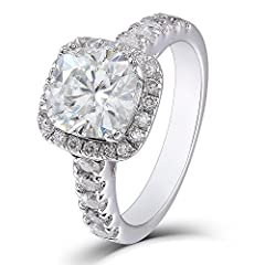 2ct Center 7.5mm Cushion Cut 2.3mm Width G-H-I Color for sale  Delivered anywhere in USA 