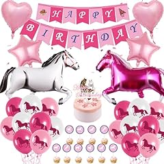 Pink horse birthday for sale  Delivered anywhere in UK