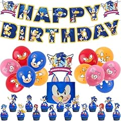 44pcs sonic birthday for sale  Delivered anywhere in UK