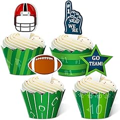 48pcs football cupcake for sale  Delivered anywhere in UK