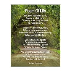 Poem life inspirational for sale  Delivered anywhere in USA 
